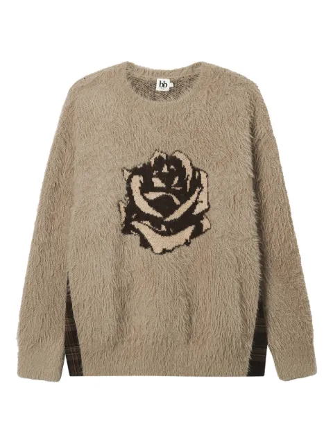 b+ab logo-intarsia sweater Neutrals 5W350AS