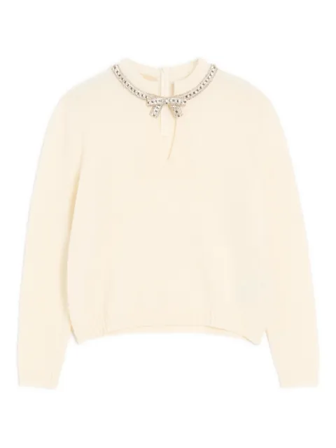 Valentino Garavani embroidered wool jumper Neutrals BKC71FA1E