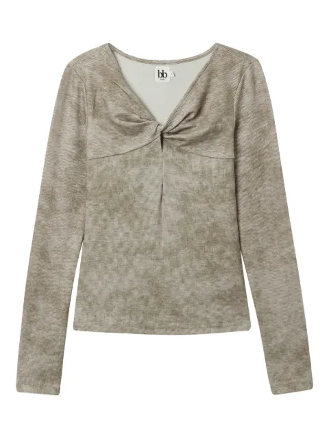 b+ab knot-detail long-sleeve top Neutrals 5W652AS