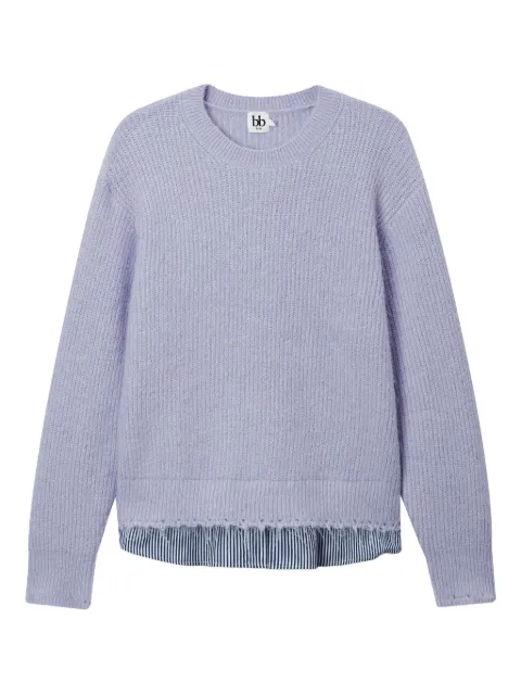 b+ab round-neck sweater Purple 5W351AS