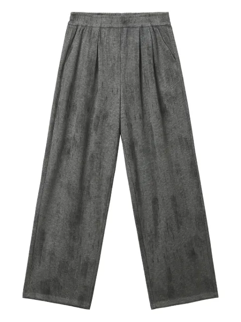 b+ab elastic-waistband pleated trousers Grey 5W649AS