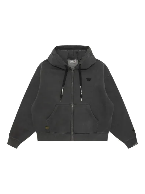 AAPE BY *A BATHING APE® ribbed-hem hoodie Black ASWD307XXP