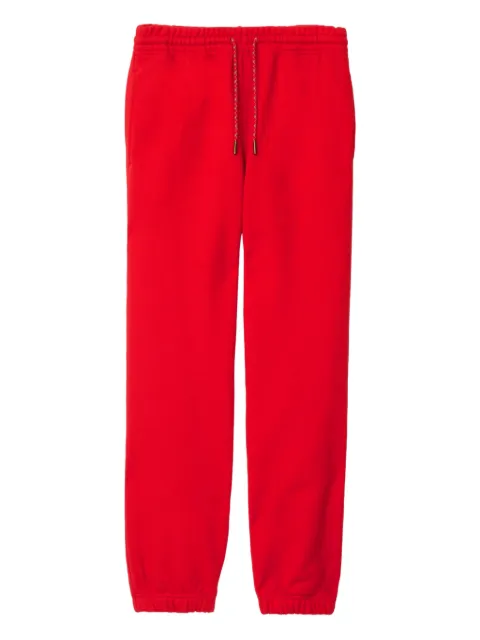 Burberry equestrian knight embroidered cotton trousers Red 8118500