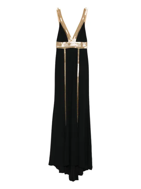 Costarellos embellished maxi dress Black FW2522