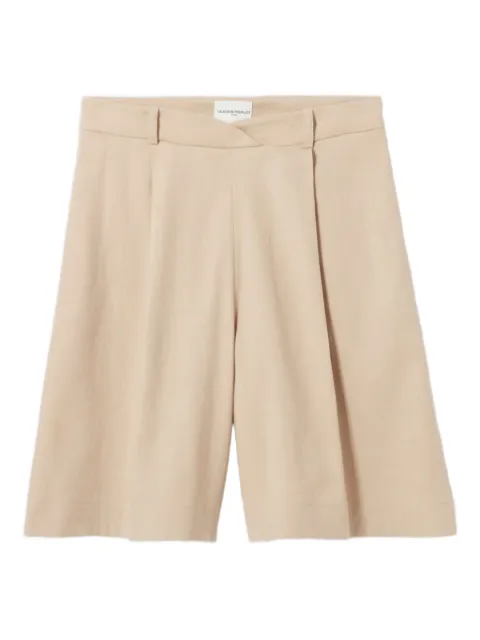 Claudie Pierlot linen bermuda shorts Neutrals CFPSH00301