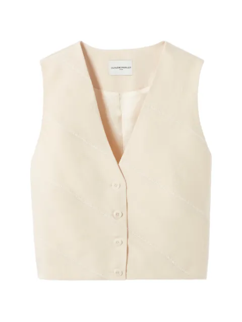 Claudie Pierlot sleeveless suit waistcoat Neutrals CFPVE00571