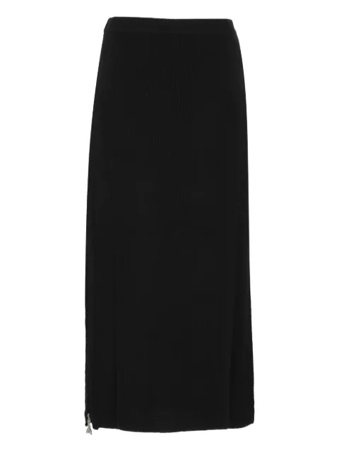 Patrizia Pepe ribbed midi skirt Black 2G1042K9O3AK103