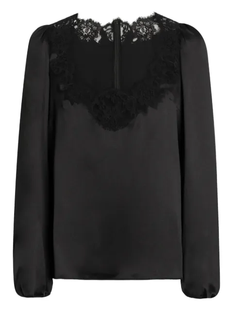 Dolce & Gabbana lace-detail top Black F7BF3TFURAG