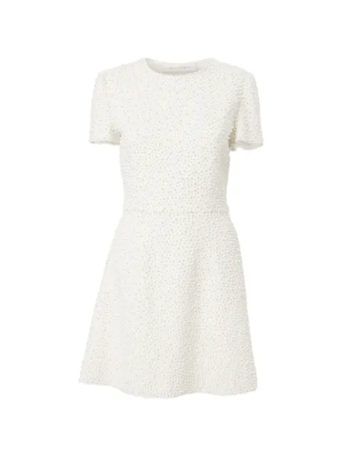 Carolina Herrera pearl-embroidered mini dress Neutrals C2611E518BWT