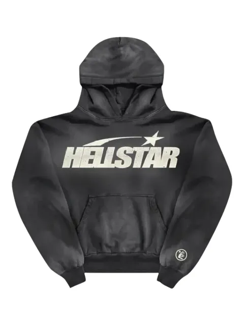 HELLSTAR Uniform logo-print hoodie Grey HSR062