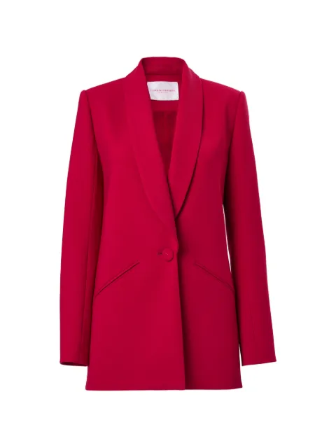 Carolina Herrera single-breasted shawl-collar blazer Red C2611N103BWT