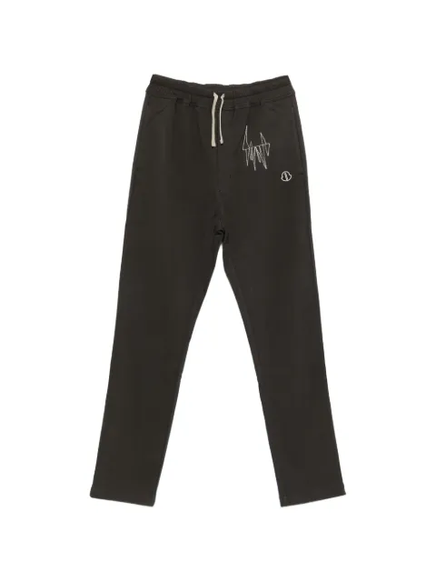 Moncler embroidered track pants Brown MU01F8H0489B7R
