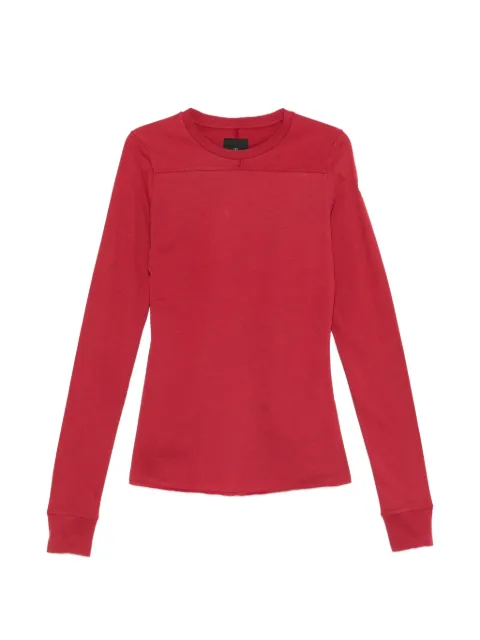 Moncler x Rick Owens girder panel embroidered logo patch T-shirt Red MU01F8D0189AHD