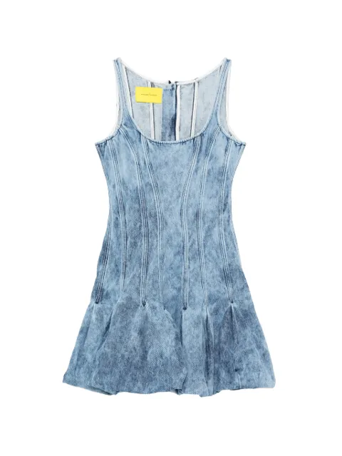 Marques'Almeida acid wash pleated dress Blue SS26DR0550DNMBL