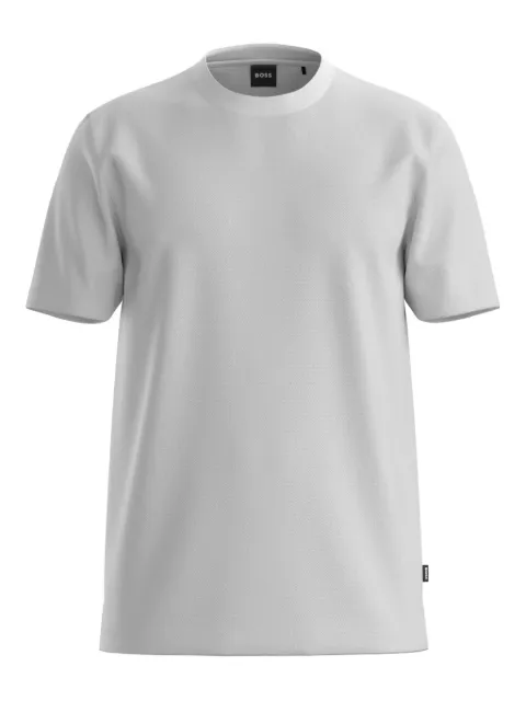 BOSS bubble-structure T-shirt in cotton White 50555163