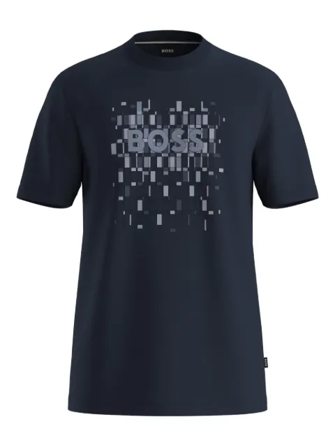 BOSS logo-print T-shirt Blue 50555799