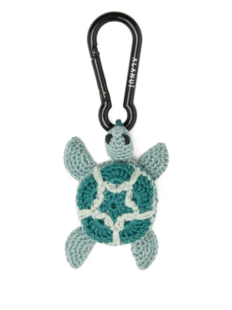 Alanui Turtle crochet keyring Green LWRE012R26KNI0014348