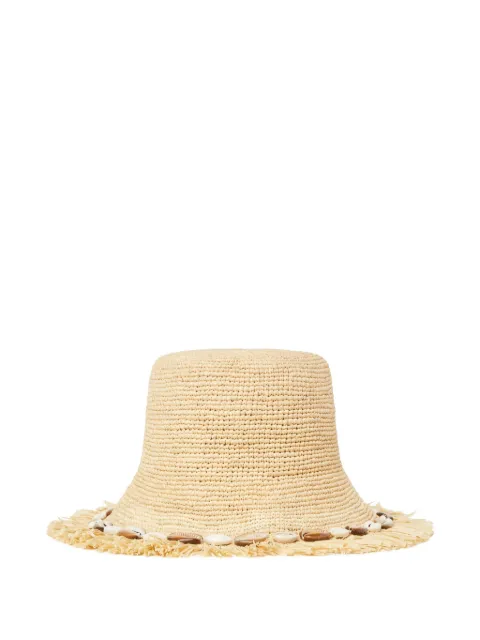 Alanui Chasing The Shadows fringed-trim hat Neutrals LWLA041R26MAT00160OF
