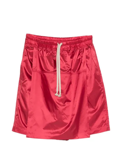 Moncler x Rick Owens drawstring kilt shorts Red MU01F2B01M8114