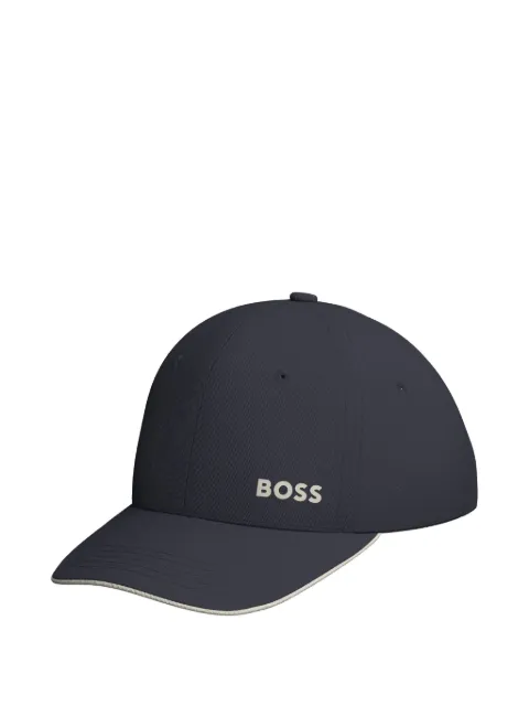 BOSS cotton-twill cap with logo print Blue 50519219