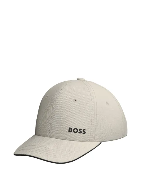 BOSS cotton-twill cap with logo print Neutrals 50519219