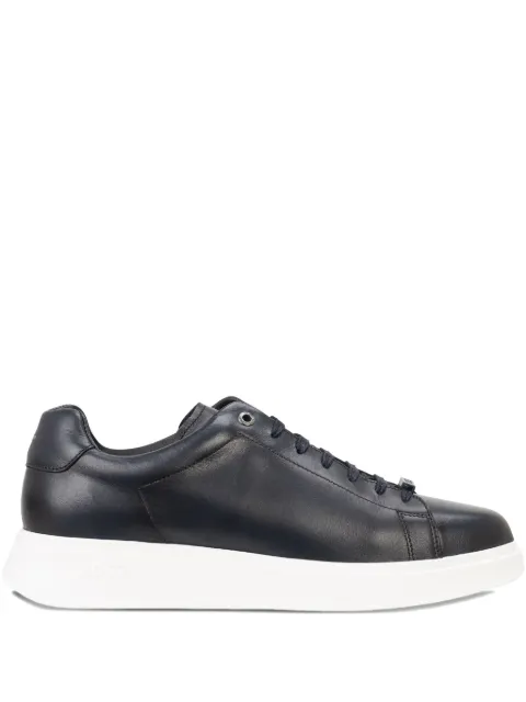 BOSS rubber-sole trainers in leather Blue 50557820