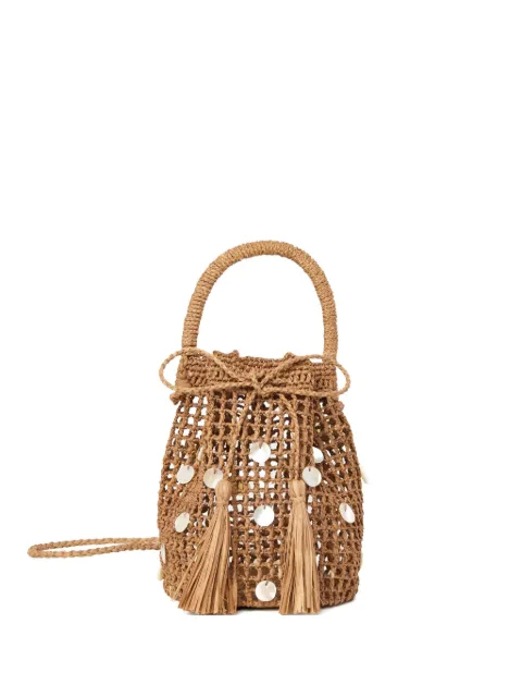 Alanui mother-of-pearl bucket bag Brown LWMY006R26MAT0016088