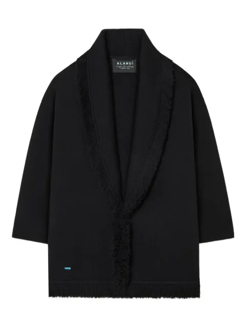 Alanui fringed finest coat Black LWHB064R26KNI0081000