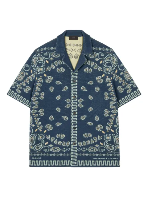 Alanui bandana-pattern shirt Blue LMHY001R26KNI0024684