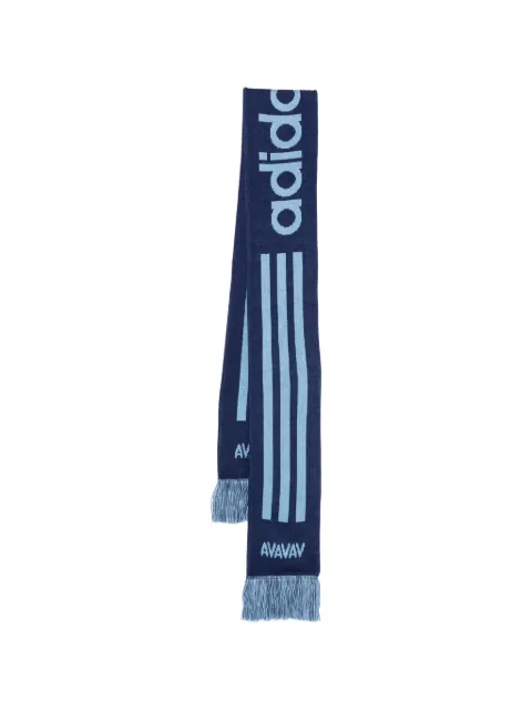 adidas x AVAVAV fringed knit fan scarf Blue KC6670