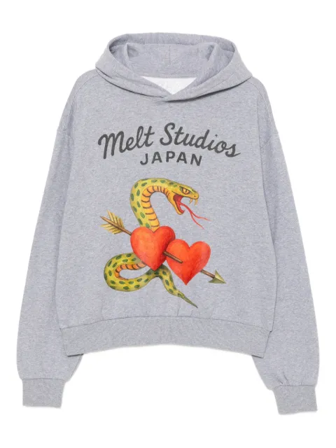 Melt printed hoodie Grey MSHOD5088