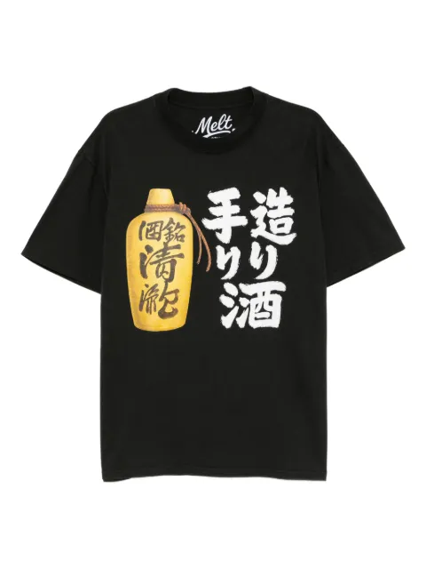 Melt grapic-printed T-shirt Black MS5077