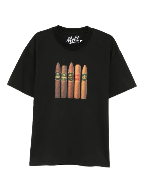 Melt printed T-shirt Black MS5078
