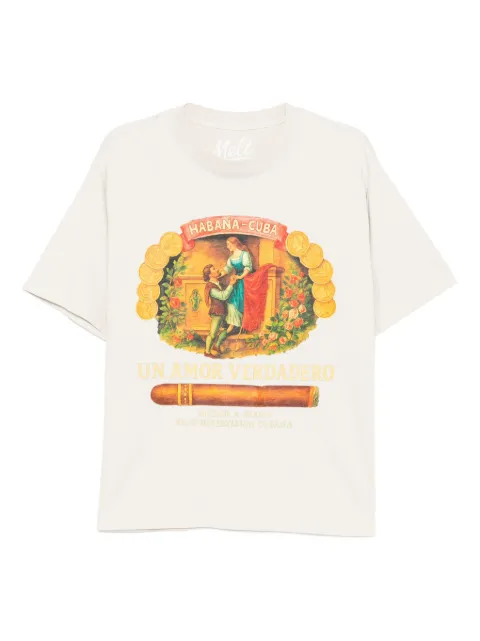 Melt graphic-printed T-shirt Neutrals MS5085