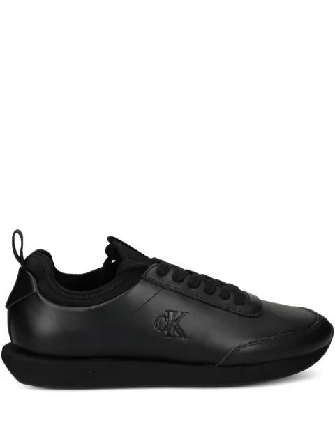 Calvin Klein logo-embossed leather sneakers Black YM0YM013620GJ