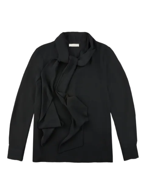 slowear pussy-bow shirt Black 5S1022L8045