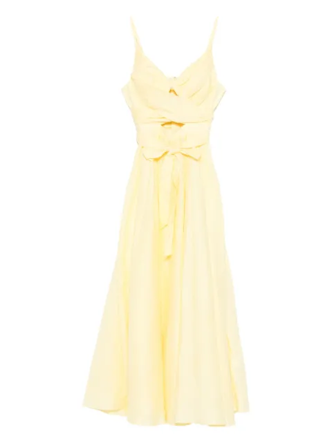 ZIMMERMANN tie-waist midi dress Yellow 6177DRS261