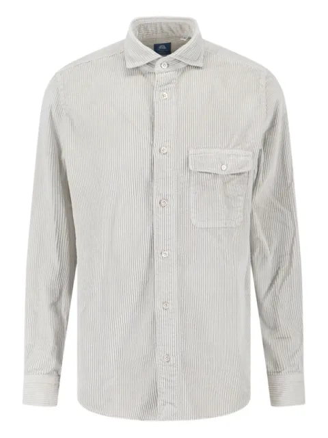 Finamore 1925 Napoli Achille corduroy pocket shirt Grey A5062GSALINATACHILLE