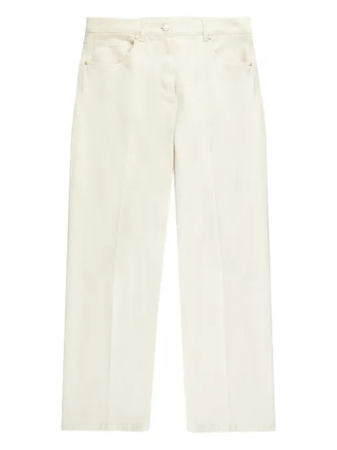 slowear straight-leg cropped trousers Neutrals 176844D2156