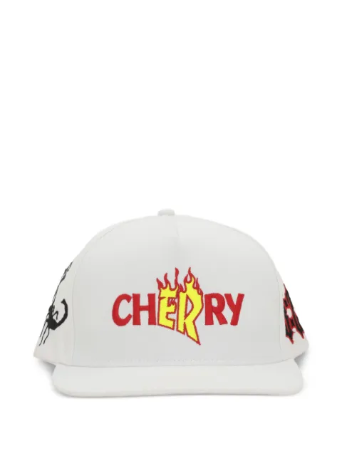 Cherry World logo-embroidered cap White CW2025BBHTWHITE