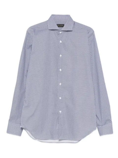 Dell'oglio buttoned patterned shirt Blue 52091832