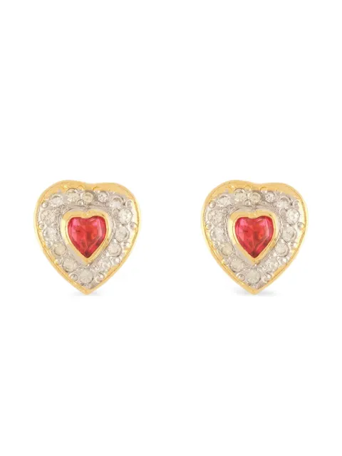 Valentino Garavani Pre-Owned 1980s heart-motif clip-on earrings Gold ER026488