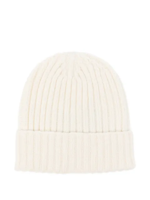 Dell'oglio ribbed beanie hat Neutrals 168DO