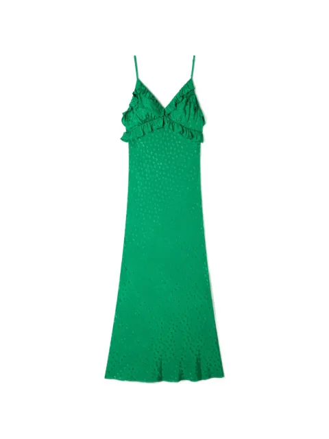 SANDRO maxi dress with straps Green SFPRO04810