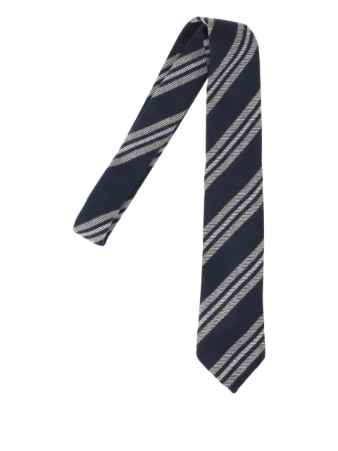 Finamore 1925 Napoli diagonal striped tie Blue A5118ANVERSA8