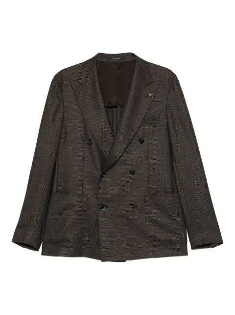 Tagliatore douuble-breasted patch-pocket blazer Brown 1SVS20K060109