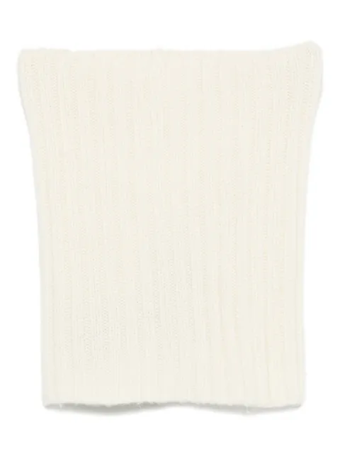 Dell'oglio ribbed neck warmer Neutrals 168CCASHMEREPANNA