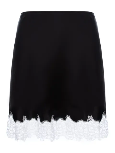 MANURÍ Josephine lace-trim mini skirt Black MRSS26SKEL9SK27