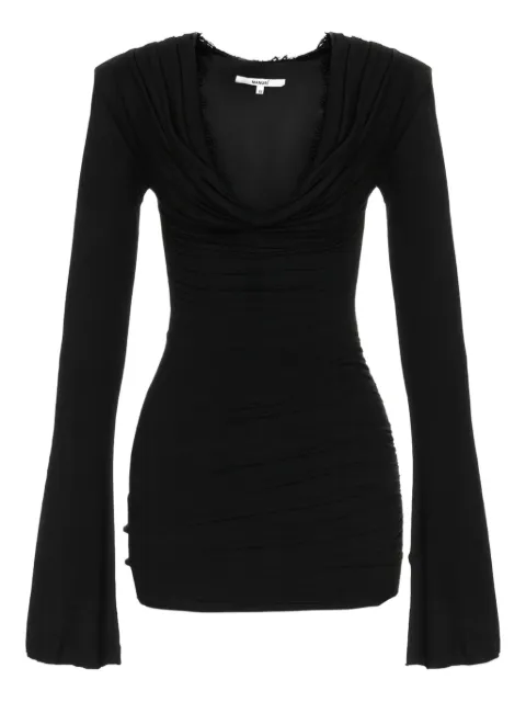 MANURÍ Alma lace-trim mini dress Black MRSS26VIWL9DR36