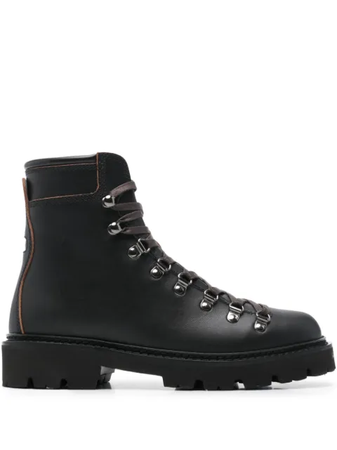 Bally 35mm lace-up lug-sole combat boots Black WB200SVT737U901E
